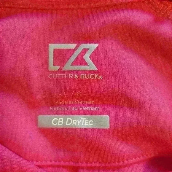 CUTTER & BUCK WOMEN'S CB DRYTEC MAGENTA-COLORED POLO. SIZE LARGE. - Picture 7 of 7